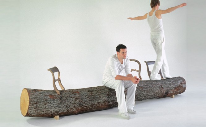 Tree-trunk Bench by Droog